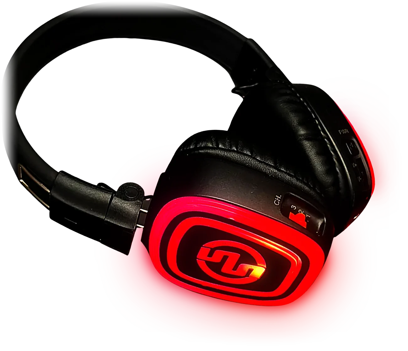Auriculares inalámbricos SX-839 con LED rojos encendidos